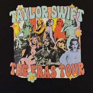 Bella-Canvas Taylor Swift The Eras Tour cropped graphic tee sz L